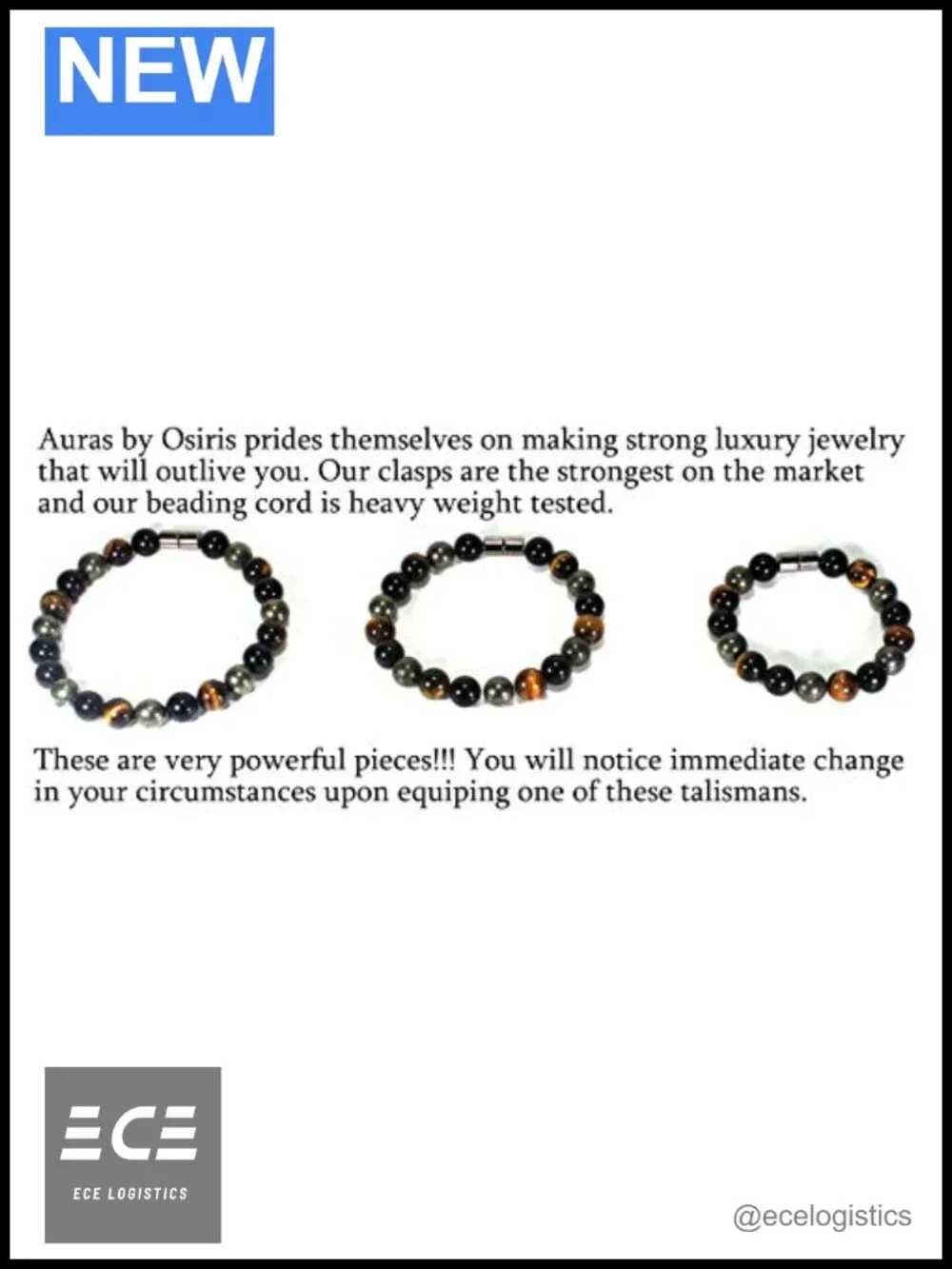Triple Protection Bracelet Black Tourmaline Tiger Eye Pyrite Beaded Cuff 9 in